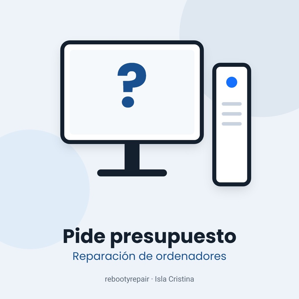 Presupuesto de reparación de ordenador